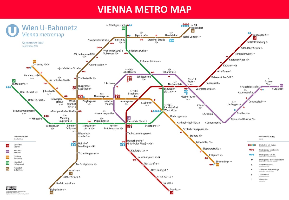 Карта Вены приложения Metro