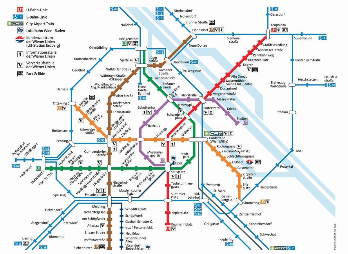 Карта метро Вена