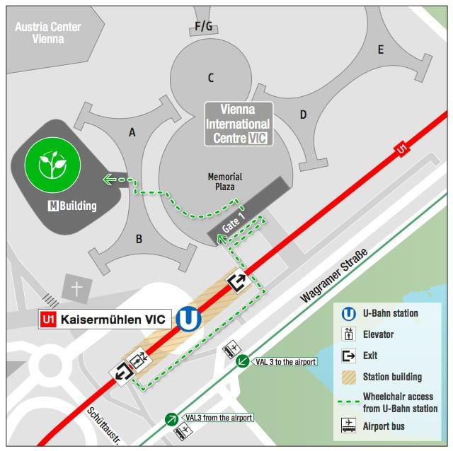 Карта венском международном центре