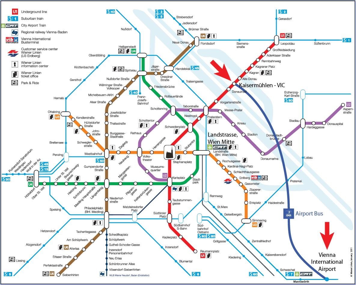 Карта метро Вена