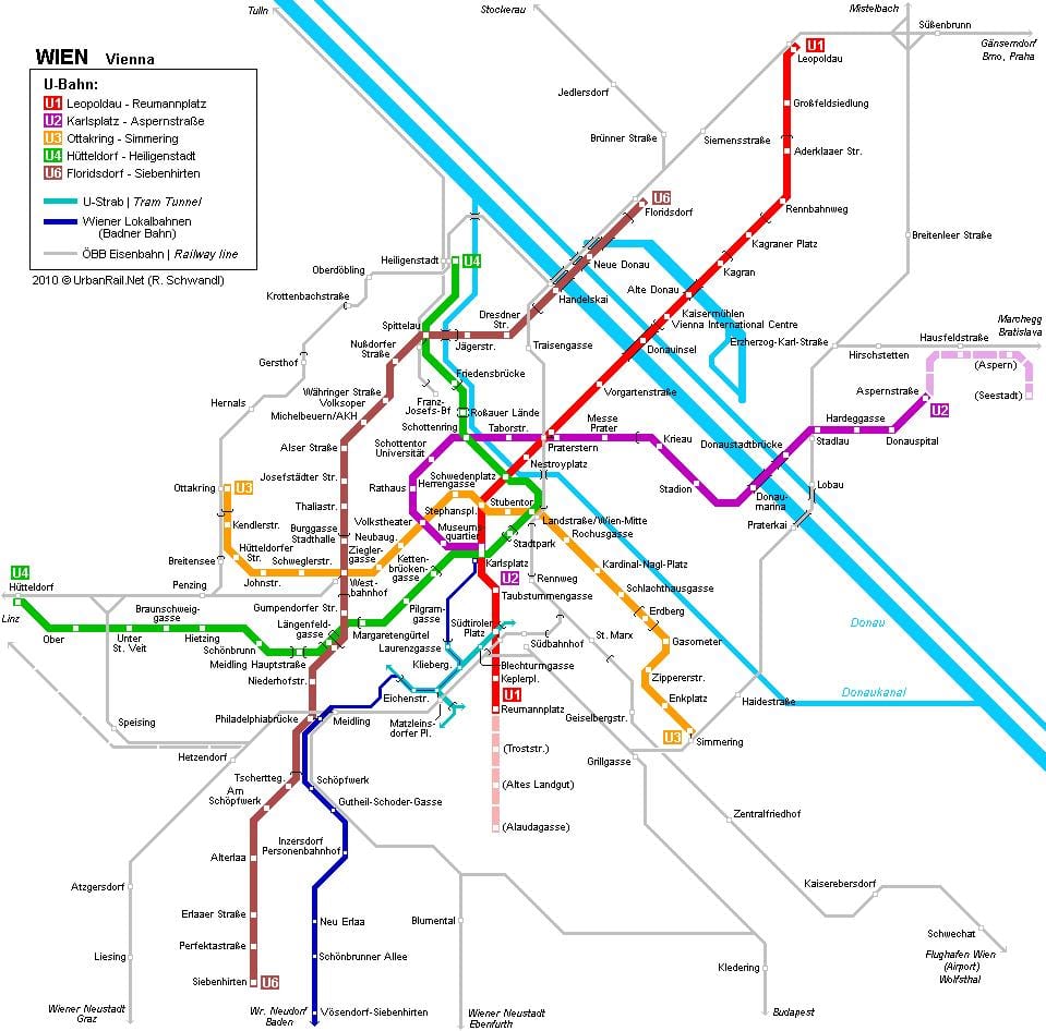 Вена метро карта