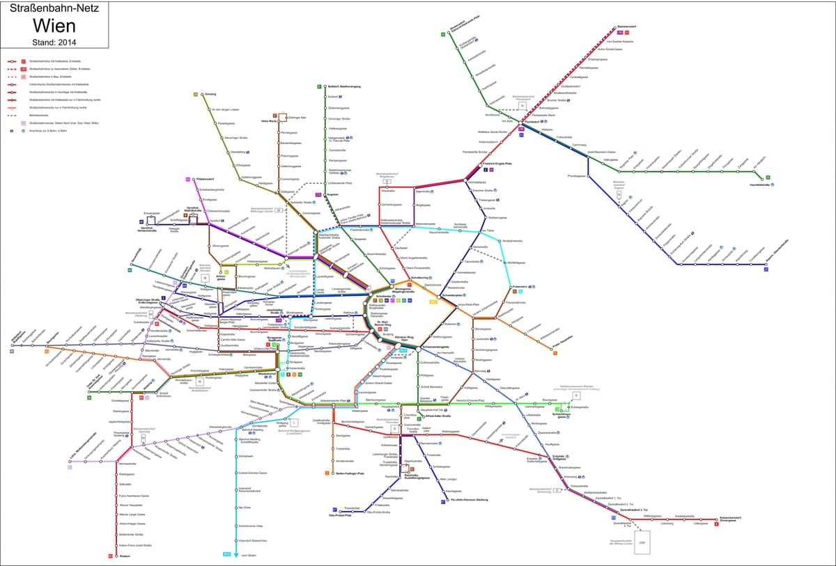 Вена strassenbahn карте