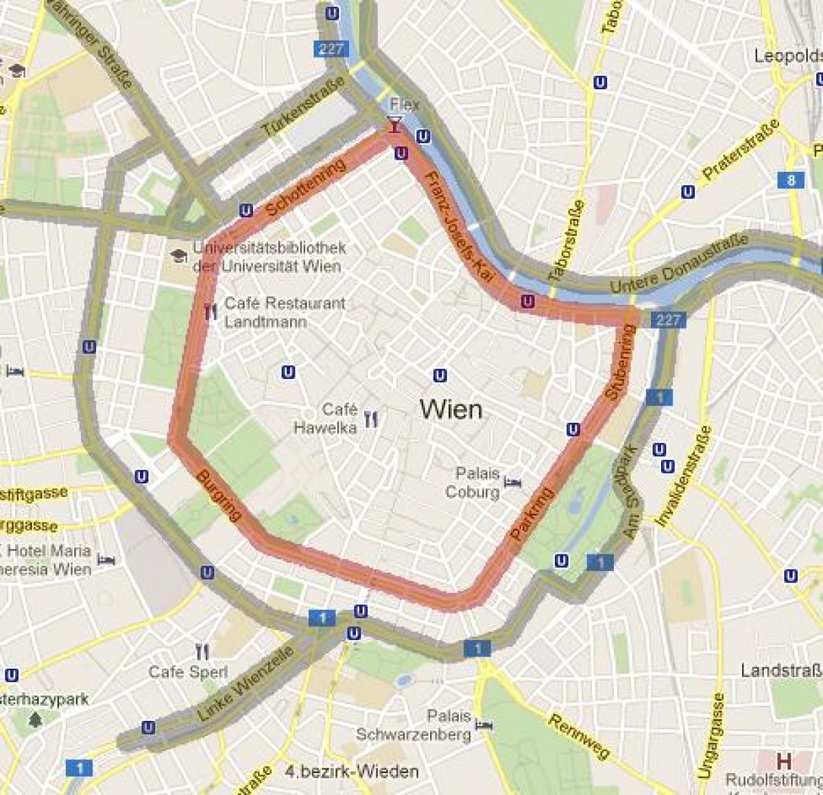 Вена 7й район на карте