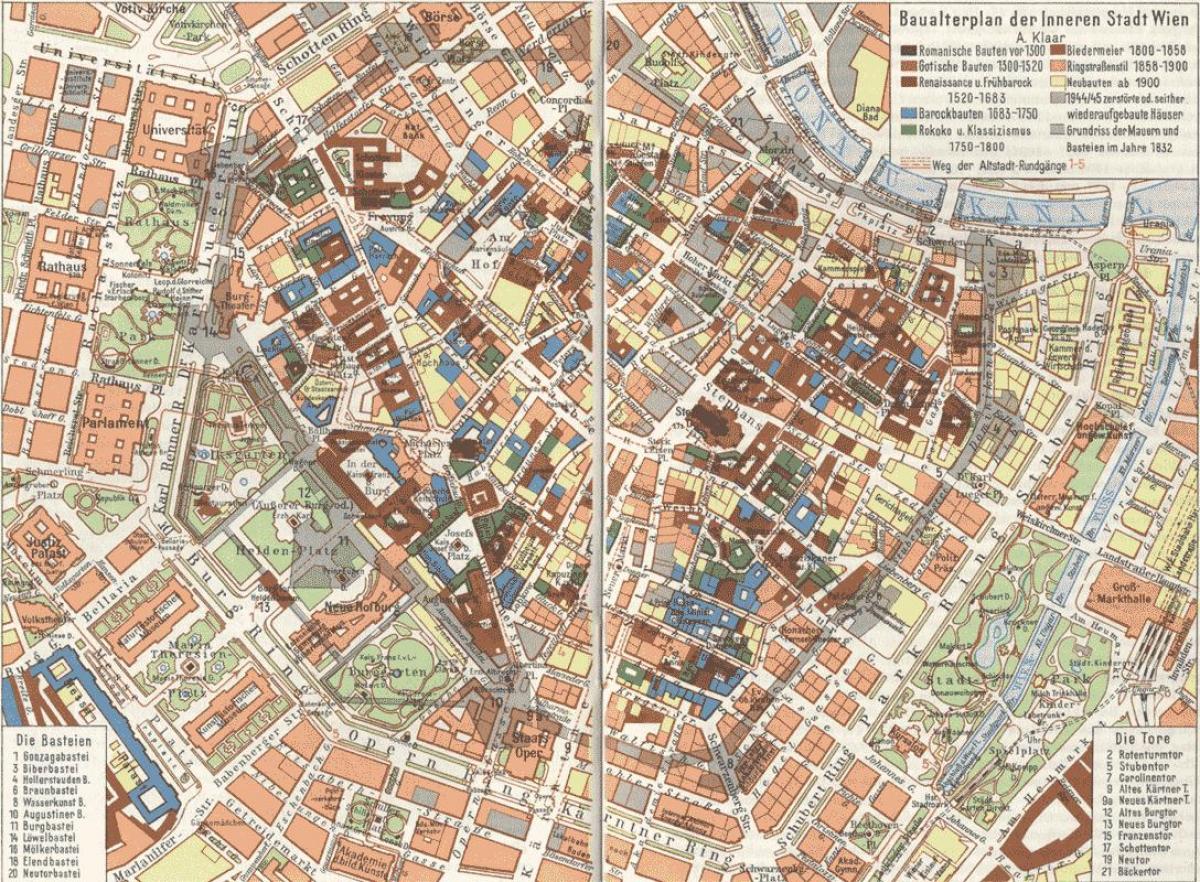 Вена Старый город карта