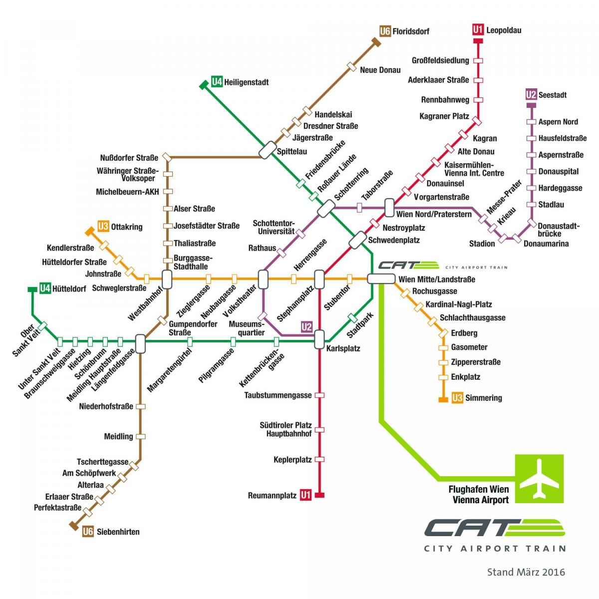 Вена аэропорт железнодорожные станции карте