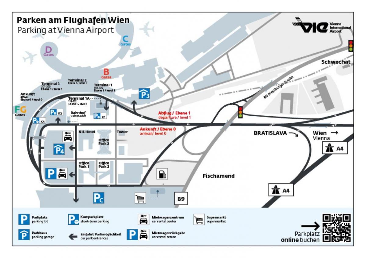 Карта Венского аэропорта 