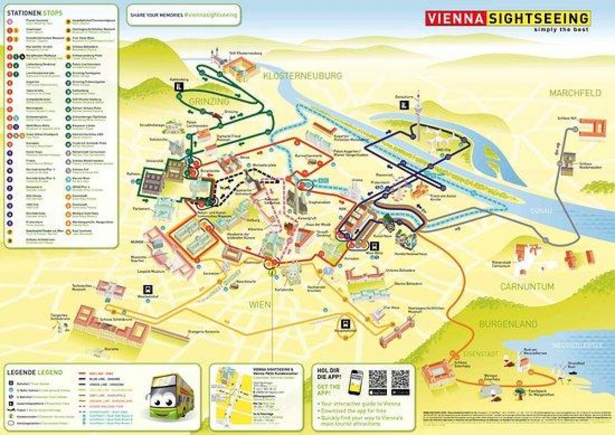 Карта Вена экскурсионный автобус