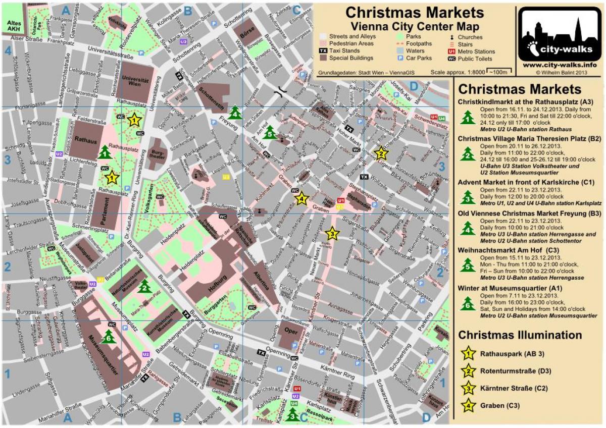Карта Вена Рождественский рынок