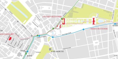 Карта бельведере в Вене