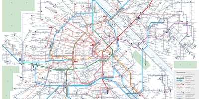 Карта Вены общественным транспортом