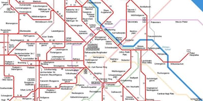 Вена на поезде на карте