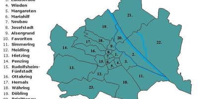 Виен округов карте