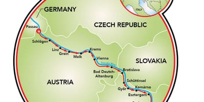 Пассау Вена на велосипеде карте