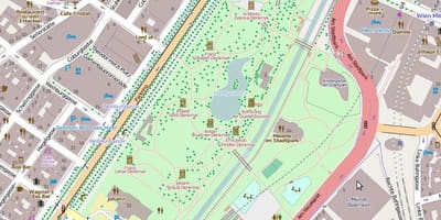 Карта stadtpark в Вене