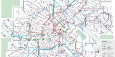 Карта Вены общественным транспортом