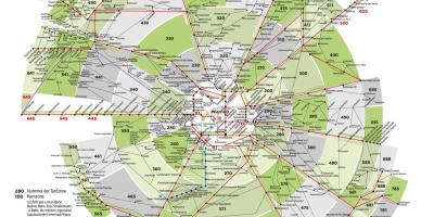 Карта Вены транспортных зон