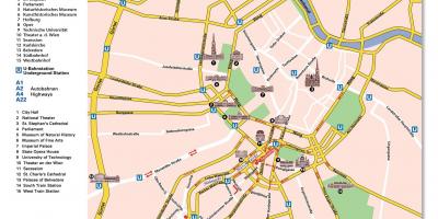 Карта Вены кольцевой дороги 