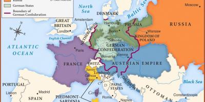 Карта Вены в Европу